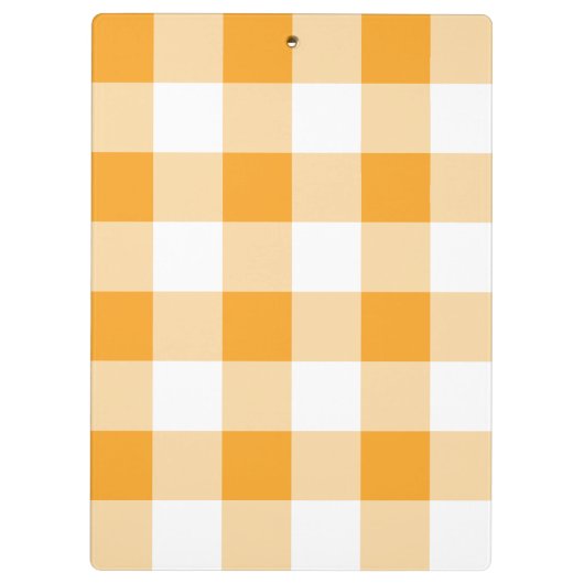 Gele Gingham Pattern Klembord (Achterkant)