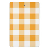 Gele Gingham Pattern Mini Klembord (Achterkant)