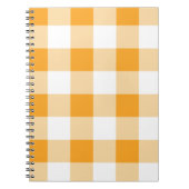 Gele Gingham Pattern Notitieboek (Voorkant)