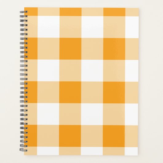 Gele Gingham Pattern Planner (Voorkant)
