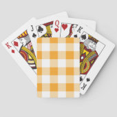 Gele Gingham Pattern Pokerkaarten (Achterkant)