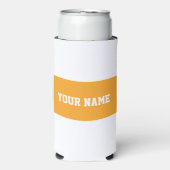 Gele Gingham Pattern Seltzer Blikjeskoeler (Seltzer Voorkant)