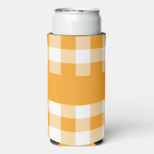 Gele Gingham Pattern Seltzer Blikjeskoeler (Seltzer Achterkant)