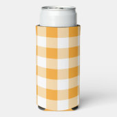 Gele Gingham Pattern Seltzer Blikjeskoeler (Seltzer Achterkant)