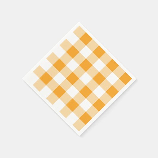 Gele Gingham Pattern Servet (Hoek)