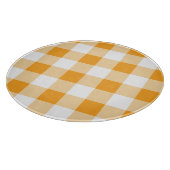 Gele Gingham Pattern Snijplank (Hoek)