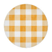 Gele Gingham Pattern Snijplank (Voorkant)