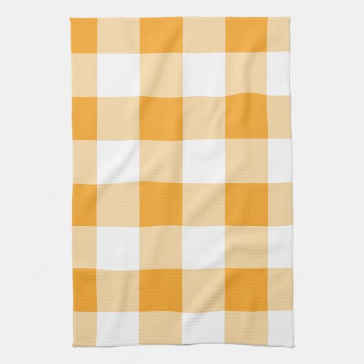 Gele Gingham Pattern Theedoek (Verticaal)