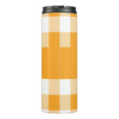 Gele Gingham Pattern Thermosbeker (Achterkant)