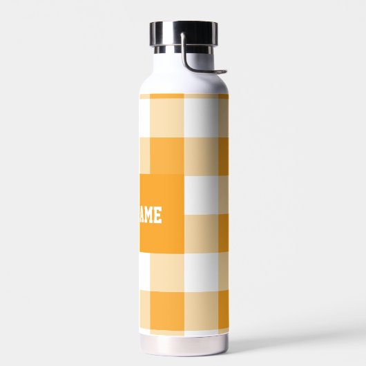 Gele Gingham Pattern Waterfles (Links)
