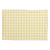 Gele Gingham Plaid en Houndstooth Kussensloop (Achterkant)