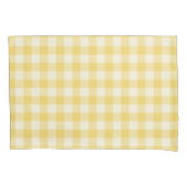 Gele Gingham Plaid en Houndstooth Kussensloop (Voorkant)