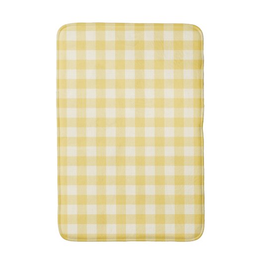 Gele Gingham Pset Bath Mat (Voorkant Verticaal)