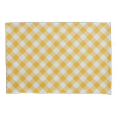 Gele Gingham Pset Checkered Pattern Kussensloop (Voorkant)