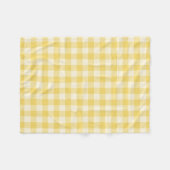 Gele Gingham Pset Fleece Blanket Deken (Voorkant (Horizontaal))