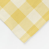 Gele Gingham Pset Fleece Blanket Deken (Hoek)