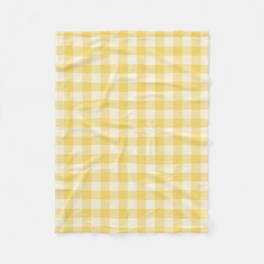 Gele Gingham Pset Fleece Blanket Deken (Voorkant)