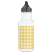 Gele Gingham Pset Monogram Water Fles (Links)