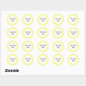 Gele Gingham Sticker (Vel)