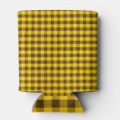 Gele Gingham stof textuur Blikjeskoeler (Achterkant)