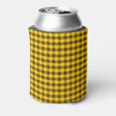Gele Gingham stof textuur Blikjeskoeler (Blikje Achterkant)
