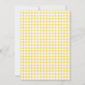 Gele gingham Vind de gast die douche spel Kaart (Achterkant)
