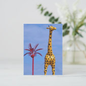 Gele Giraffe bij de Palacio de la Flea Briefkaart (Staand voorkant)
