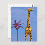 Gele Giraffe bij de Palacio de la Flea Briefkaart (Voorkant / Achterkant)