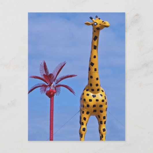 Gele Giraffe bij de Palacio de la Flea Briefkaart (Voorkant)