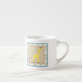 Gele Giraffe met White Polka Dots Espresso Kop (Rechts)