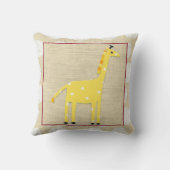 Gele Giraffe met White Polka Dots Kussen (Achterkant)