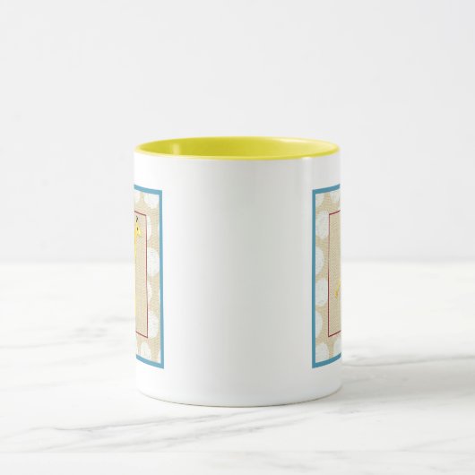 Gele Giraffe met White Polka Dots Mok (Midden)