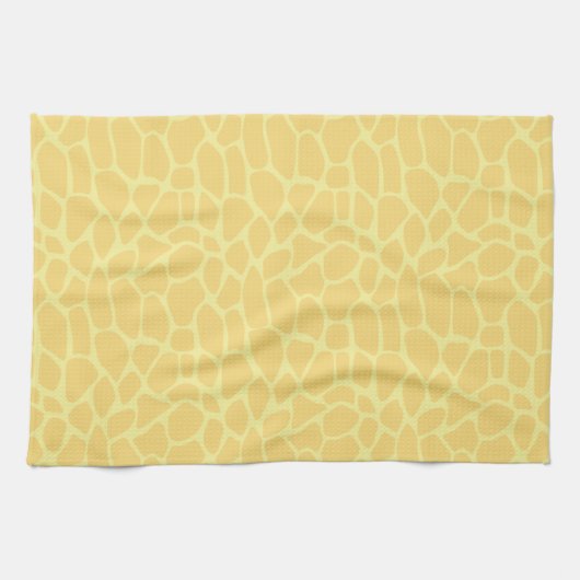 Gele Giraffe Print Theedoek (Horizontaal)