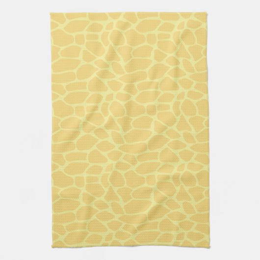 Gele Giraffe Print Theedoek (Verticaal)