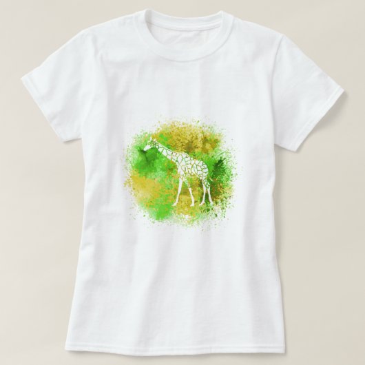 Gele Giraffe T-shirt (Design voorkant)