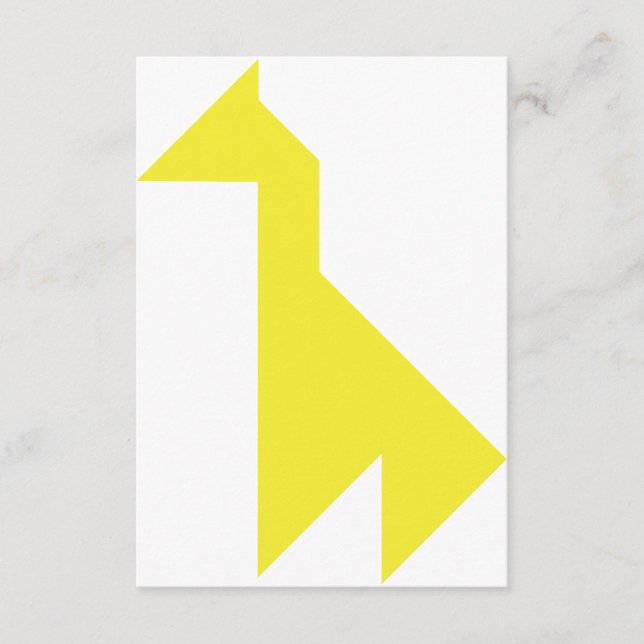 Gele giraffe Tangram (Voorkant)
