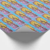 gele gitaar cadeaupapier (Hoek)