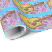 gele gitaar cadeaupapier (Rol Hoek)