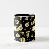 Gele Glasgow Rozen | Art Nouveau stijl Custom Tweekleurige Koffiemok (Center)