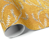 Gele Glazen Citroen Bloemen Foliën Laurel Cadeaupapier (Rol Hoek)