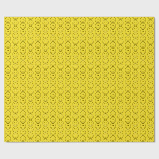 Gele glimlach cadeaupapier (Vlak)