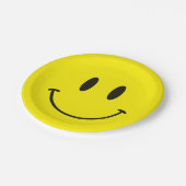 Gele Glimlach Een Gelukkig Dude/Gal 1e Verjaardag Papieren Bordje (Gekanteld)