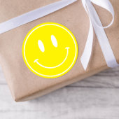 Gele Glimlach Een Happy Dude/Gal Verjaardag Sticke Ronde Sticker