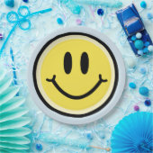 Gele glimlach papieren bordje (Feest)