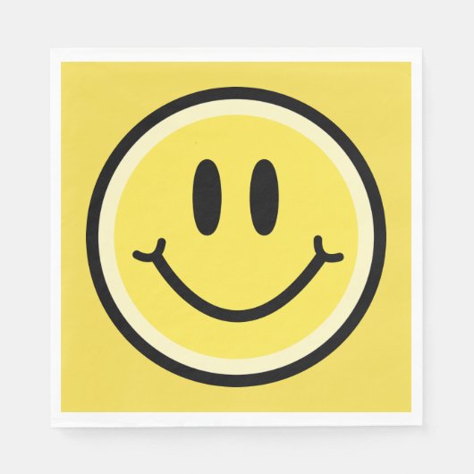 Gele glimlach servetten (Voorkant)