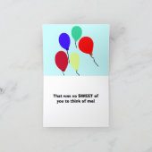 Gele glimlachende bijen en ballonnen bedankt (Binnen)