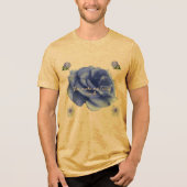 Gele glimlachende hart Tri-Blend shirt (Voorkant)