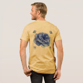 Gele glimlachende hart Tri-Blend shirt (Voorkant)