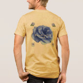 Gele glimlachende hart Tri-Blend shirt (Achterkant)