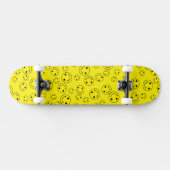 Gele glimlende gezichten skateboard (Horizontaal)